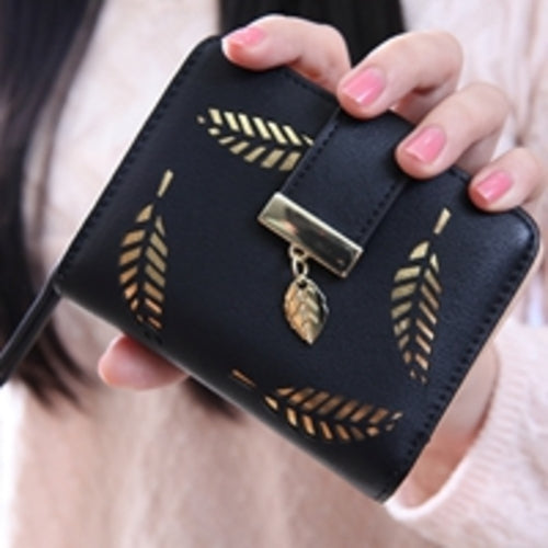 best sale wallet women Leaf Bifold PU Leather