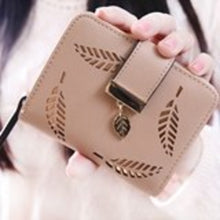 Load image into Gallery viewer, best sale wallet women Leaf Bifold PU Leather
