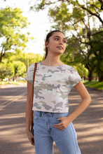 Load image into Gallery viewer, Pastel Camo Crop Tee
