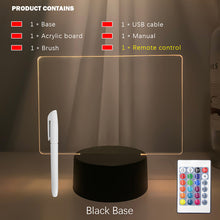 Load image into Gallery viewer, Rewritable Night Light with Message Board Girl Bedroom Sleep Light

