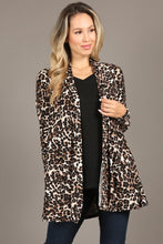 Load image into Gallery viewer, 1189 Cheetah Long body cardigan, loose fit, open front, long sleeves
