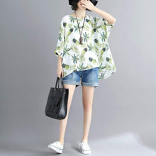 Load image into Gallery viewer, Womens Tropical Pineapple Print Batwing Top
