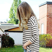 Load image into Gallery viewer, Womens Casual Stripe Sweater Top
