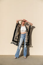 Load image into Gallery viewer, Velvet Mesh Tapestry Kimono
