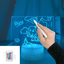 Load image into Gallery viewer, Rewritable Night Light with Message Board Girl Bedroom Sleep Light
