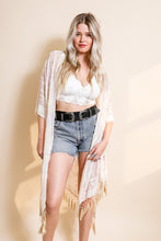 Load image into Gallery viewer, Velvet Mesh Tapestry Kimono
