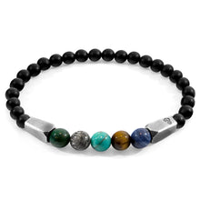 Load image into Gallery viewer, Multicoloured Multi-Gem Hukou Silver and Stone Bracelet
