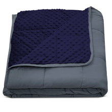 Load image into Gallery viewer, BLC - Polyester - Modern Weighted Blankets Grey &amp; Blue
