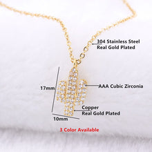 Load image into Gallery viewer, Charms Cactus Necklace Cubic Zirconia Stone Hawaii
