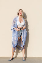 Load image into Gallery viewer, Velvet Mesh Tapestry Kimono
