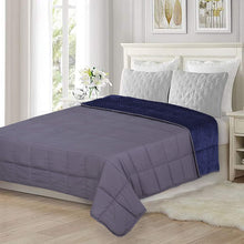 Load image into Gallery viewer, BLC - Polyester - Modern Weighted Blankets Grey &amp; Blue
