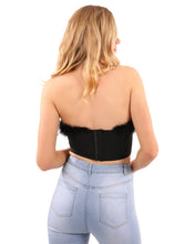 Load image into Gallery viewer, Pamela Fur Detail Crop Top
