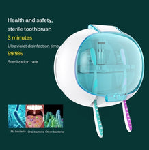 Load image into Gallery viewer, Wall-Mounted UV Light Toothbrush Sanitizer Box
