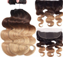 Load image into Gallery viewer, 10A Grade #1B/4/30 Body Wave #1B/4/27 BUNDLES with CLOSURES &amp; FRONTALS
