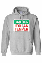 Load image into Gallery viewer, Unisex Funny Caution Italian Temper Pullover HOODIE
