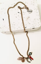 Load image into Gallery viewer, Red Horn and Evil Eye Talisman Necklace - Talisman Jewelry
