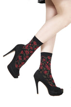Load image into Gallery viewer, LISETTE red 60 DENIER socks for women
