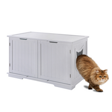 Load image into Gallery viewer, X-Large Cat Washroom Bench Litter Box Enclosure Furniture Box House
