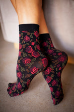 Load image into Gallery viewer, LISETTE red 60 DENIER socks for women
