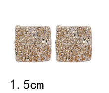 Load image into Gallery viewer, Retro Minimalist Square Earrings Irregular Stud Earrings New Exaggerated Cold Wind Fashion Earring for Women Opening Accessories
