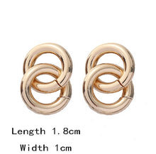Load image into Gallery viewer, Retro Minimalist Square Earrings Irregular Stud Earrings New Exaggerated Cold Wind Fashion Earring for Women Opening Accessories

