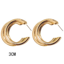 Load image into Gallery viewer, Retro Minimalist Square Earrings Irregular Stud Earrings New Exaggerated Cold Wind Fashion Earring for Women Opening Accessories
