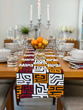 Load image into Gallery viewer, African MudCloth Table Runner with  Napkins Dinning Table Set /
