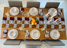 Load image into Gallery viewer, African MudCloth Table Runner with  Napkins Dinning Table Set /
