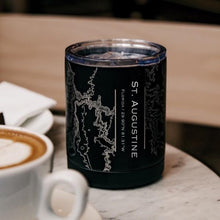 Load image into Gallery viewer, St. Augustine - Florida Map Insulated Cup in Matte Black
